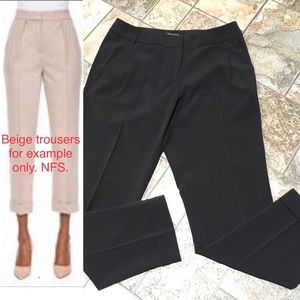 MaxMara Weekend Pleated Cropped Cuffed Trousers: 4